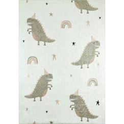 Linge de maison et décoration-Tapis chambre enfant - Dinosaures Happy Vert - 80 x 150 cm - Vert - Nazar Rugs