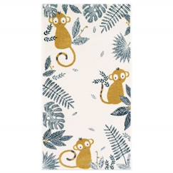 -Tapis enfant Monkey Paradise tissé main polypropylène miel 120x170 - Nattiot