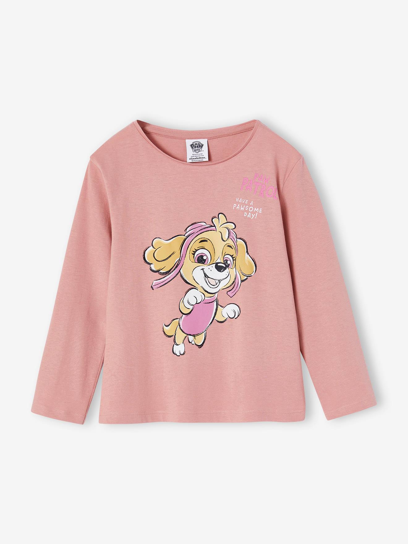 Tee-shirt Pat Patrouille fille manches longues blush