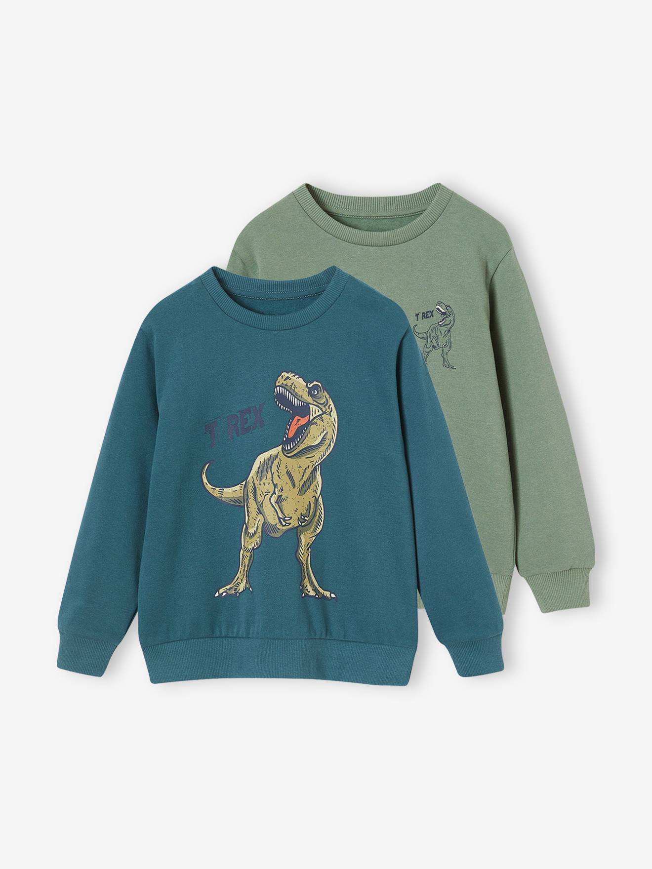 Lot de 2 sweats à motifs garçon bleu nuit