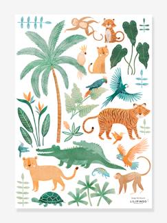 Linge de maison et décoration-Planche de stickers Animaux de la Jungle LILIPINSO