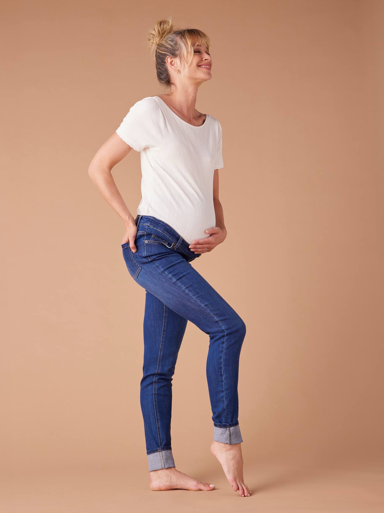 Jean de grossesse skinny bleu foncé