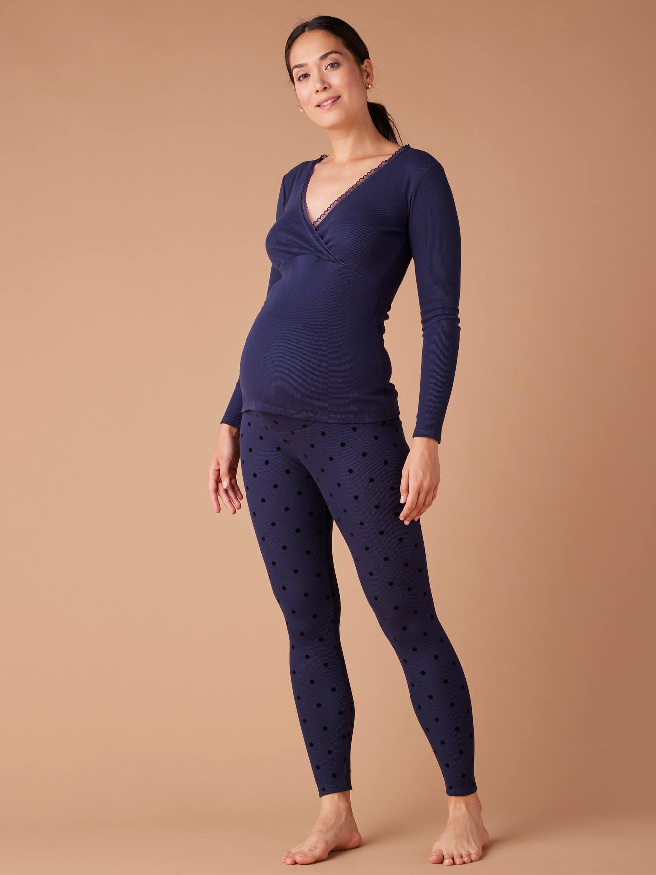 Ensemble homewear 2 pièces ENVIE DE FRAISE grossesse et allaitement marine