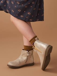 Chaussures-Chaussures fille 23-38-Boots, bottines-Boots cuir fille élastiquées