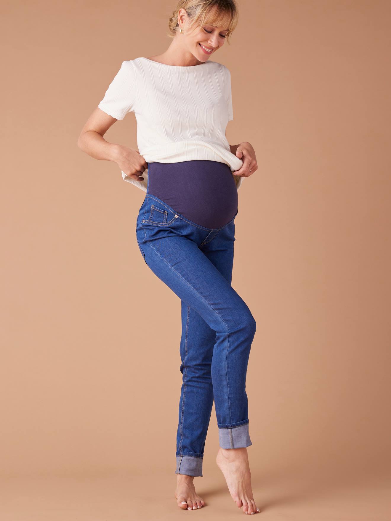 Tregging de grossesse en denim bleu fonc 18 €