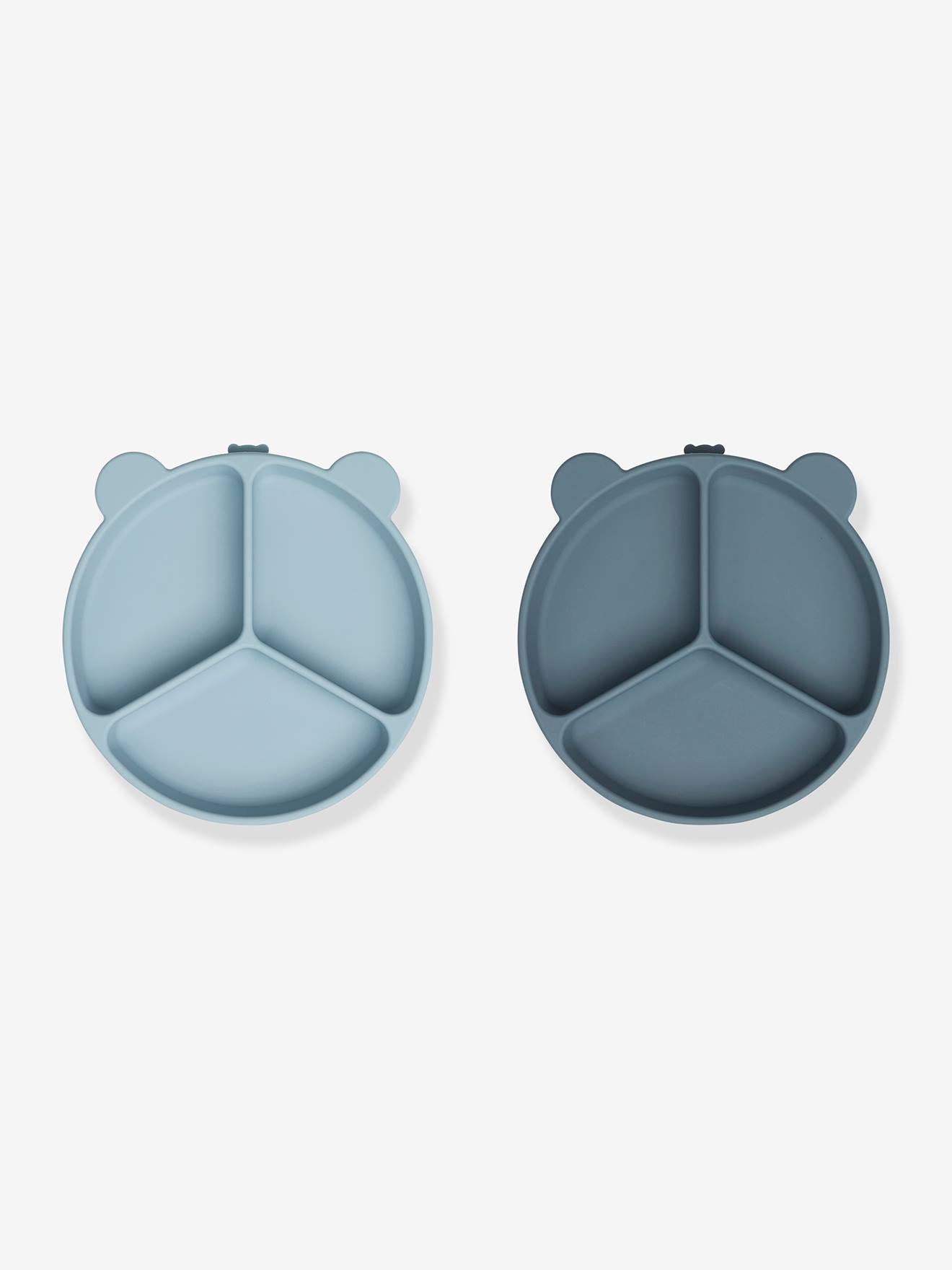 Lot 2 assiettes à compartiment Stacy - bleu