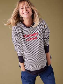 -Tee-shirt effet sweat "Mummy Crush" grossesse