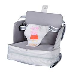 Puériculture-Rehausseur de Chaise pour Bébé de 6 à 36 Mois - ROBA Peppa Pig - avec Coussin Gonflable - Gris