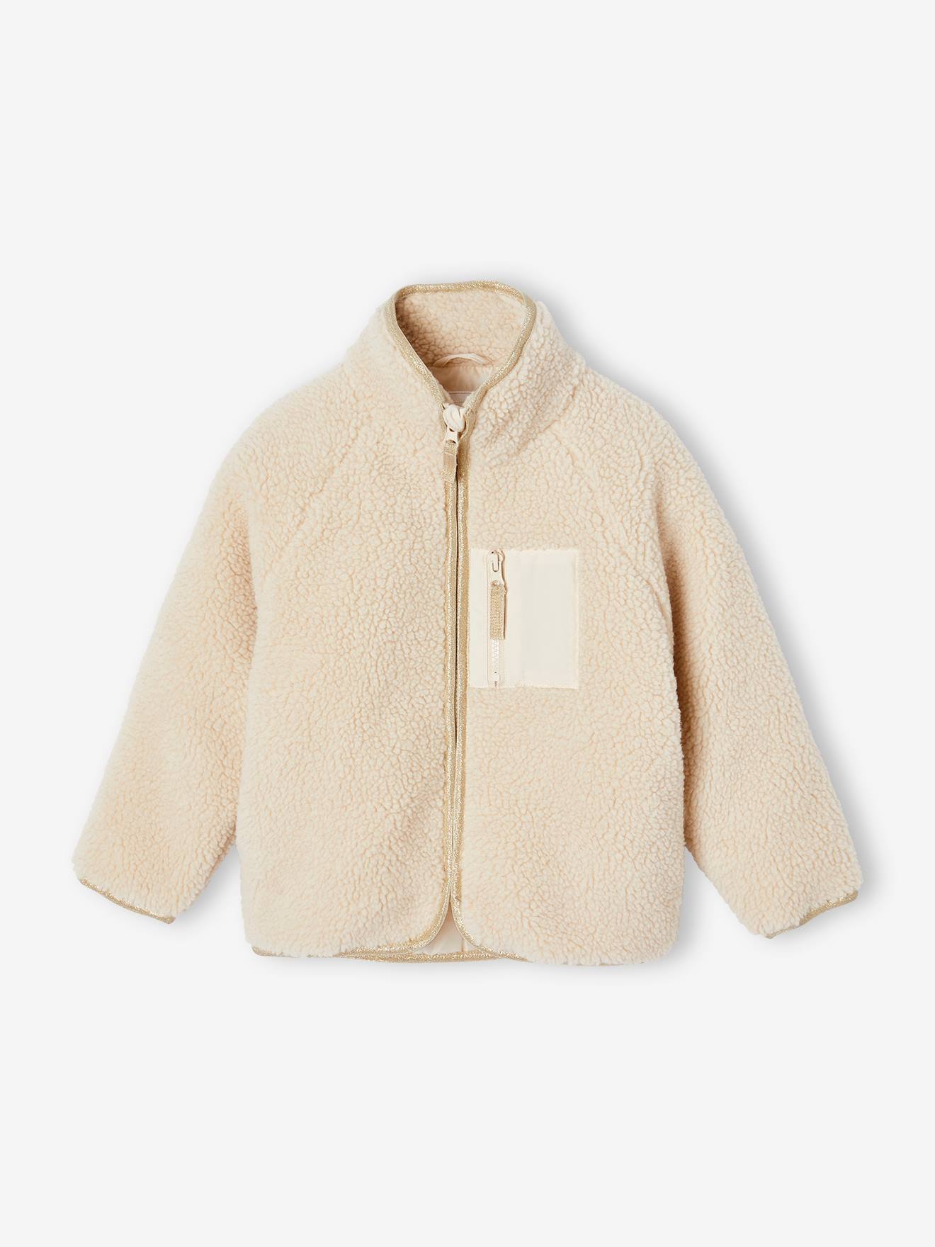 Veste en sherpa Fille vanille