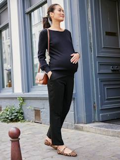 Vêtements de grossesse-Pantalon-Pantalon de grossesse large à pinces