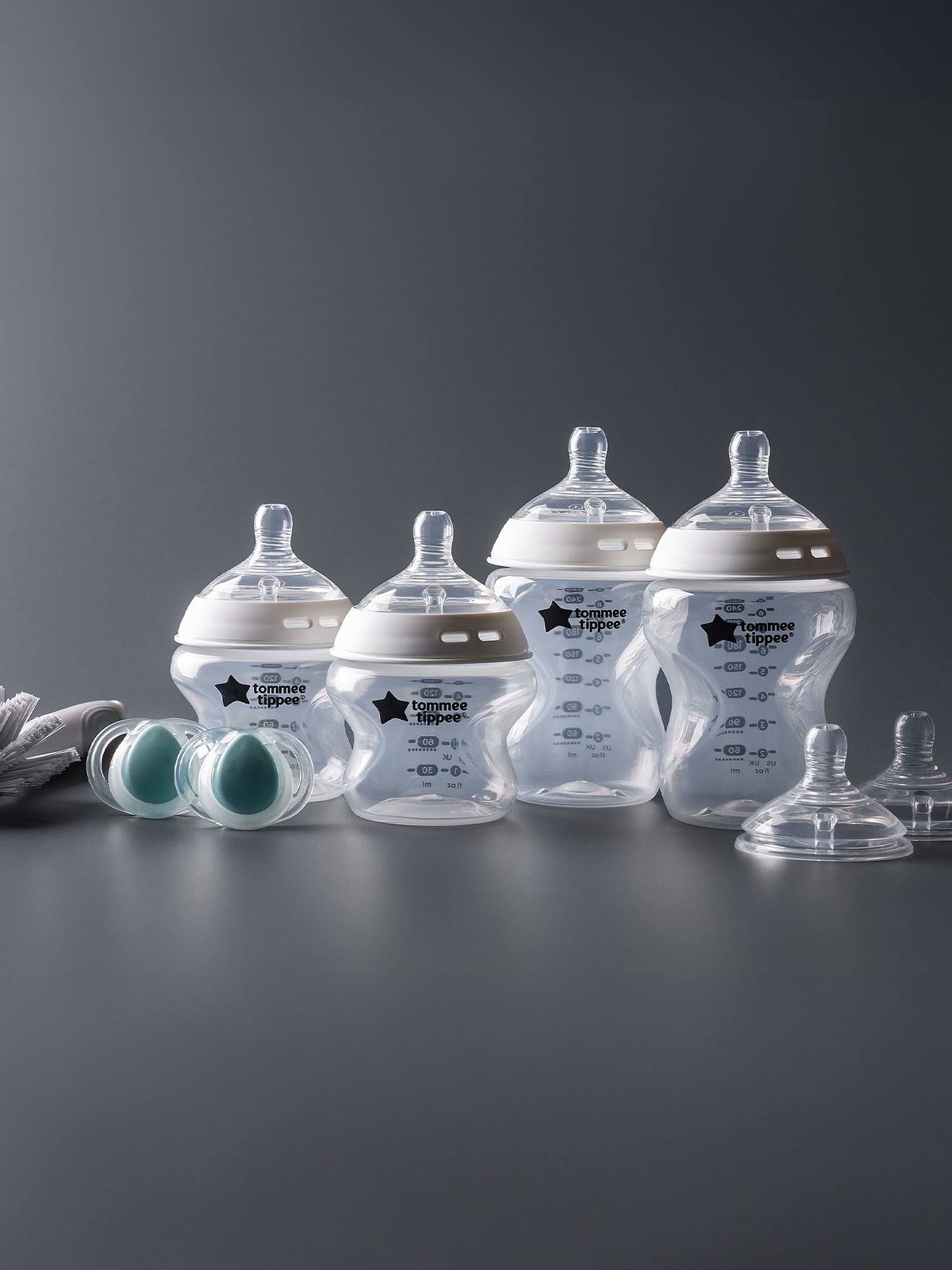 Kit de Démarrage Nouveau-nés Natural Start, Biberons anti-colique 150 ml et 260 ml avec tétine à débit lent transparent (Tommee Tippee) - Image 2