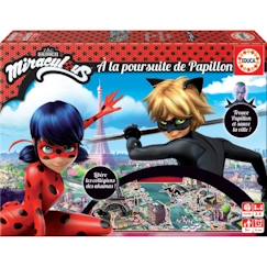 Jouet-Jeu de société - EDUCA - Miraculous Ladybug : À la Poursuite de Papillon - Combat de dés pour sauver Paris