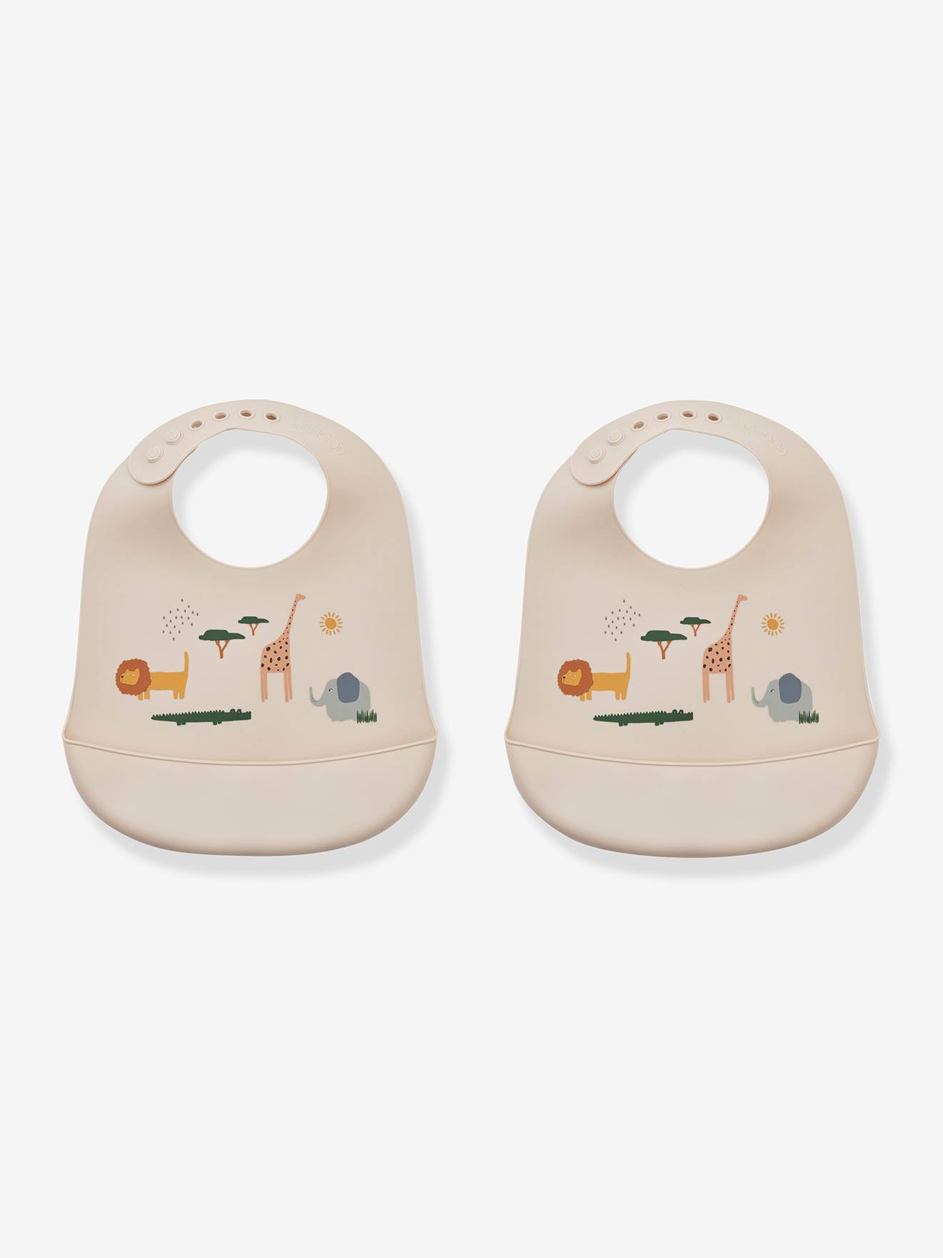 Lot 2 bavoirs Tilda en silicone - LIEWOOD écru