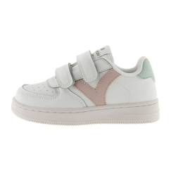 Chaussures-Chaussures fille 23-38-Baskets, tennis-Basket Enfant - VICTORIA - 1124104 - Beige - Scratch - Plat