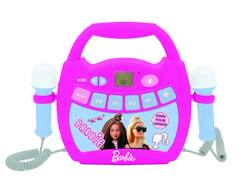 -Enceinte Bluetooth - Barbie - Karaoké - 2 micros inclus - Effets lumineux - Enregistrement vocal