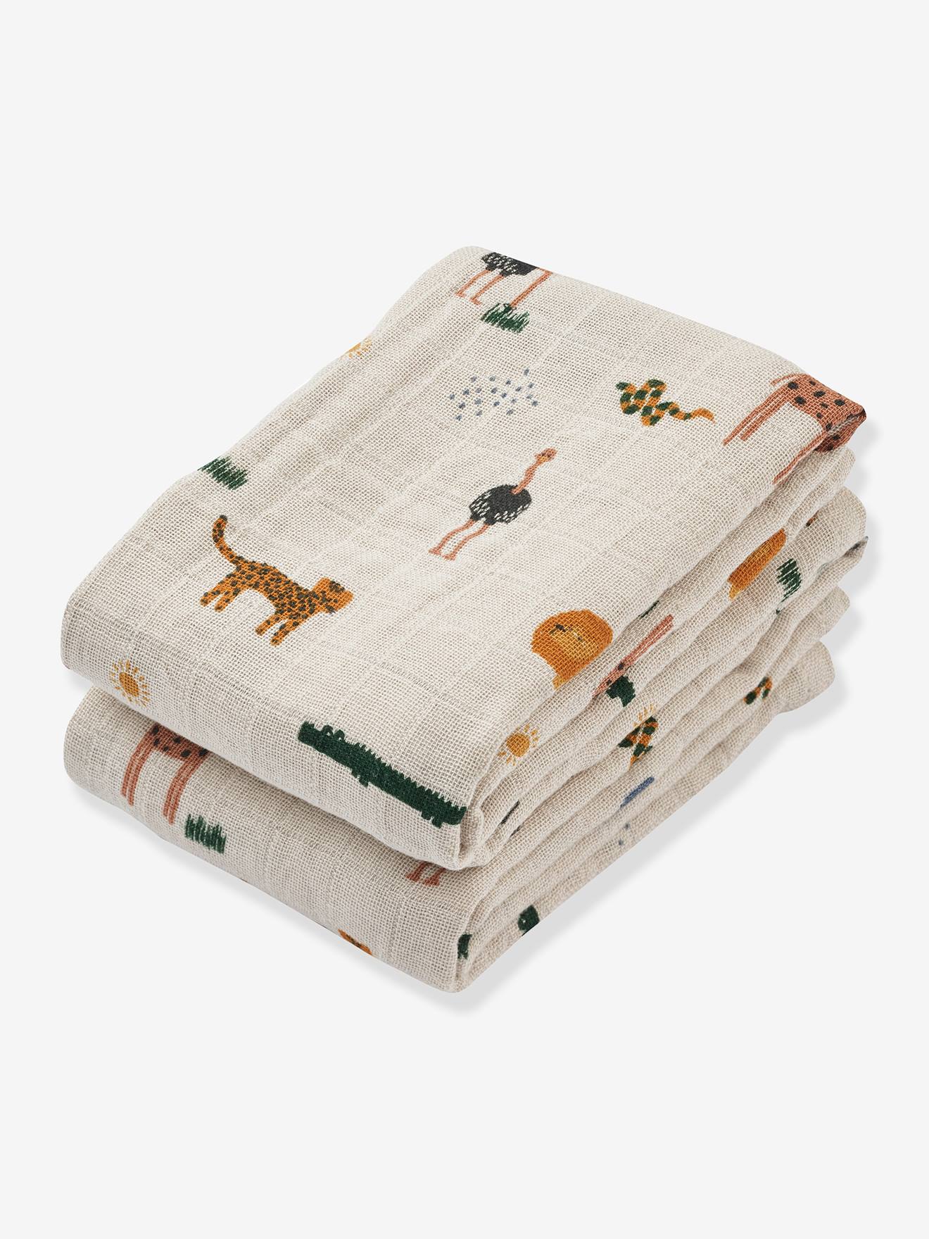 Lot 2 langes imprimés Lewis- beige (Liewood) - Couverture