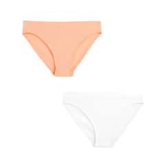 -Culottes - Saeva - Lot de 2 - Rose et Blanche - Confortable - 93% Polyamide