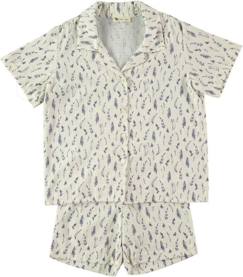 -Pyjama enfant - Rieur - Modèle été - Coton biologique - Mixte - Motif fleuri