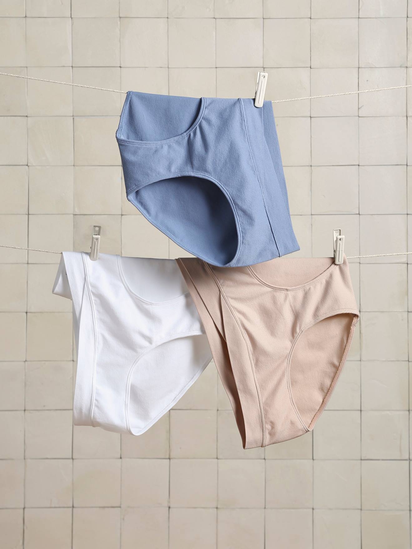 Lot de 3 shorties de grossesse sans coutures en microfibre bleu grisé