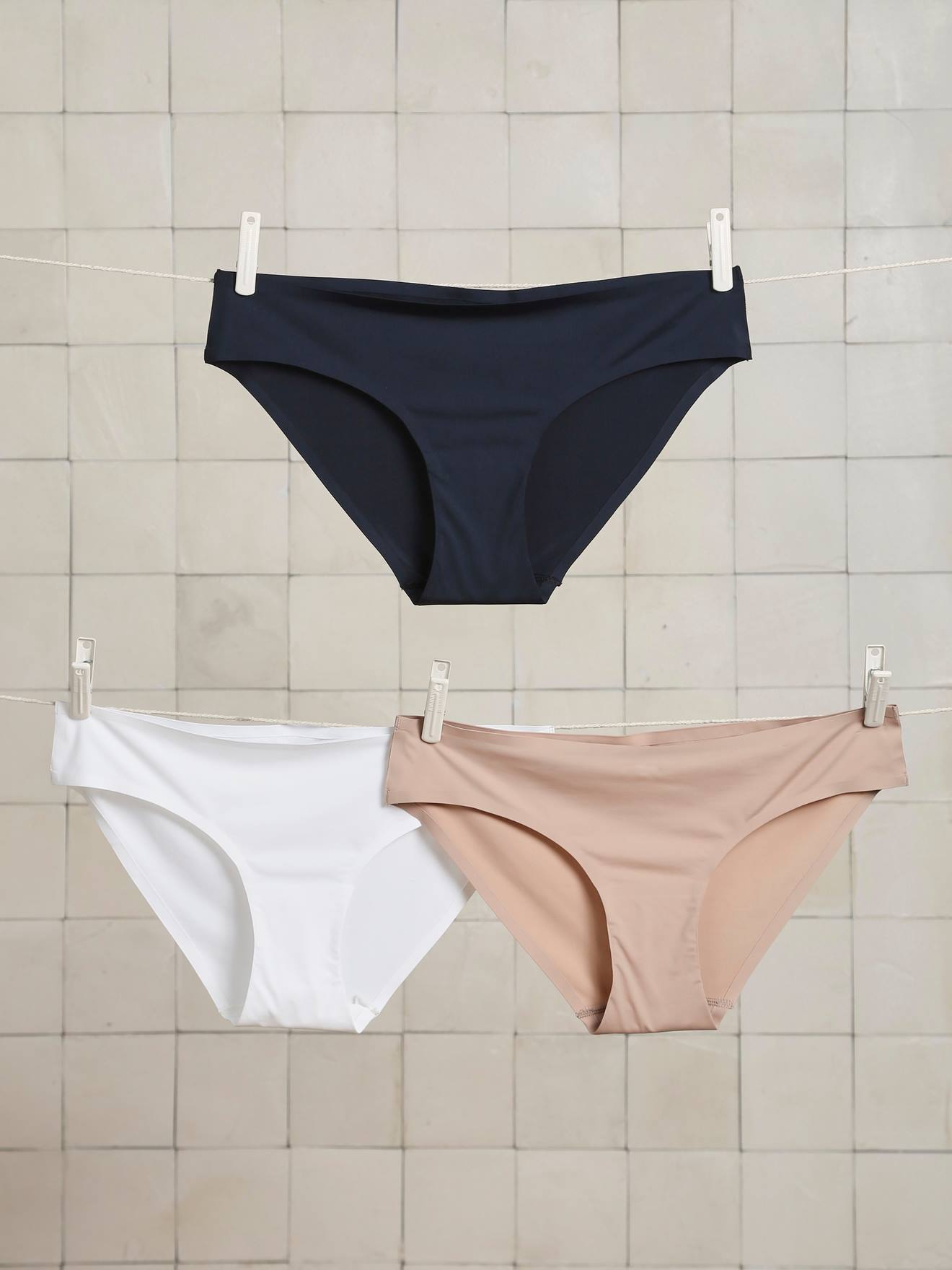 Lot de 3 culottes de grossesse sans coutures beige