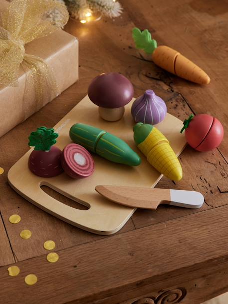 Vertbaudet - Set de légumes à couper en bois FSC® beige