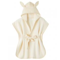 -Peignoir bébé et enfant à capuche en bambou - BB & CO - Écru - Naissance - Mixte - 40% bambou - TU