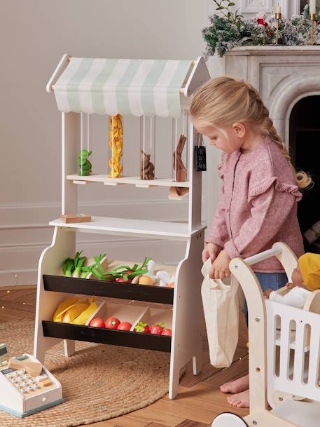 Vertbaudet - Marchande fruits et légumes en bois FSC® beige