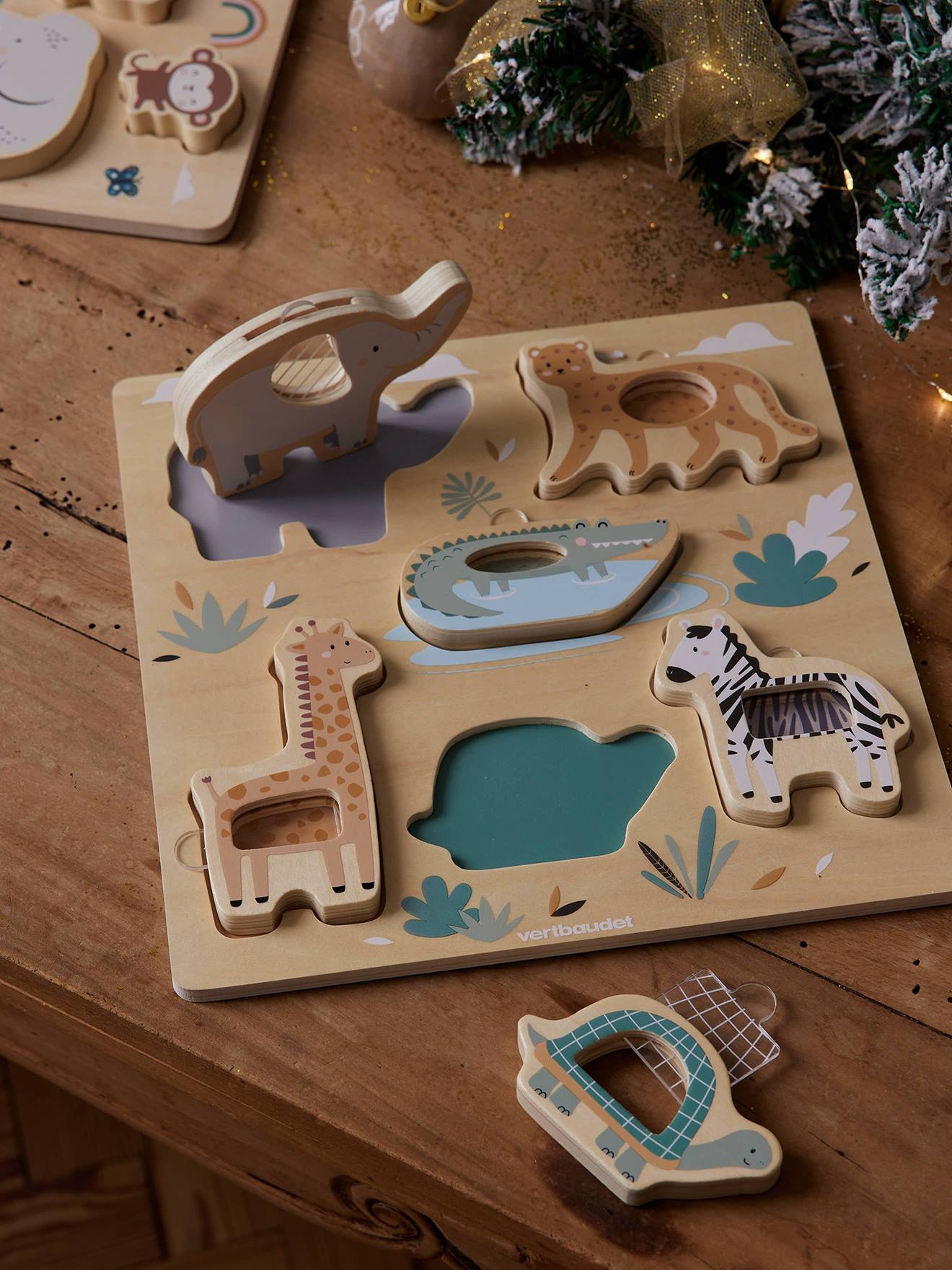 Puzzle Tanzanie 2 en 1 en bois FSC® vert