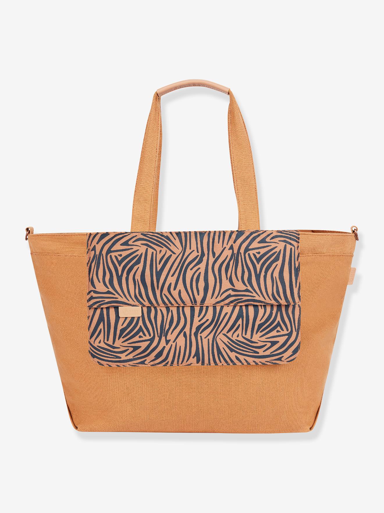 Tote bag marron imprimé