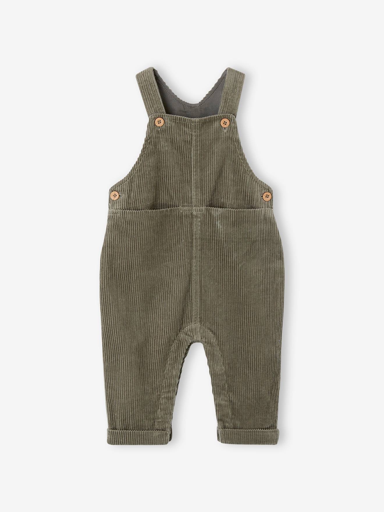 Salopette velours bb garon olive 26 €