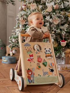 Jouet-Chariot de marche pliable Les animaux joyeux en bois FSC®