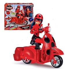 Jouet-Scooter Miraculous Switch'n go + poupée articulée Ladybug Lucky Charm BANDAI 26 cm - P50668