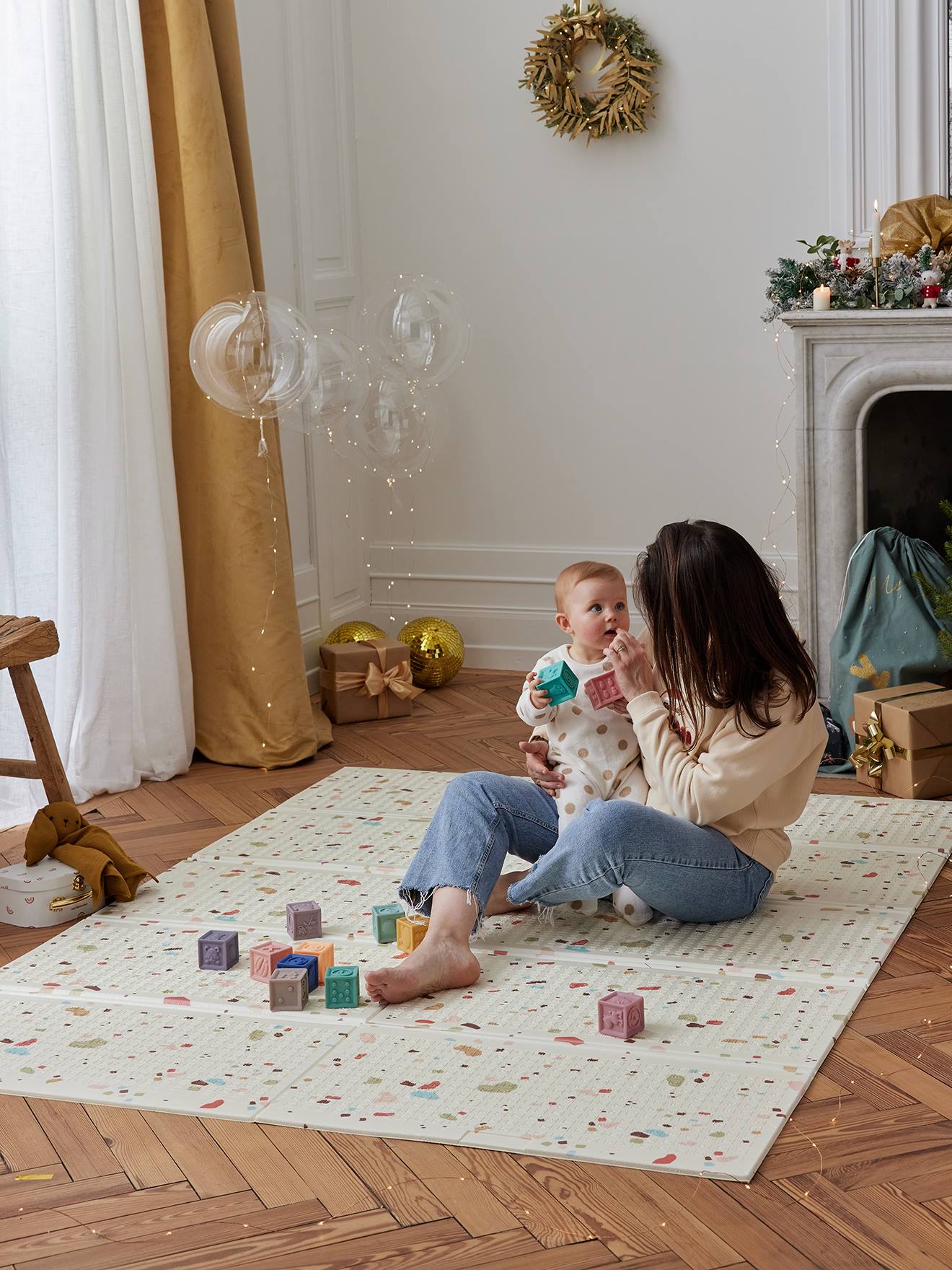 Grand tapis d'activités pliable terrazzo (Vertbaudet) - Image 2