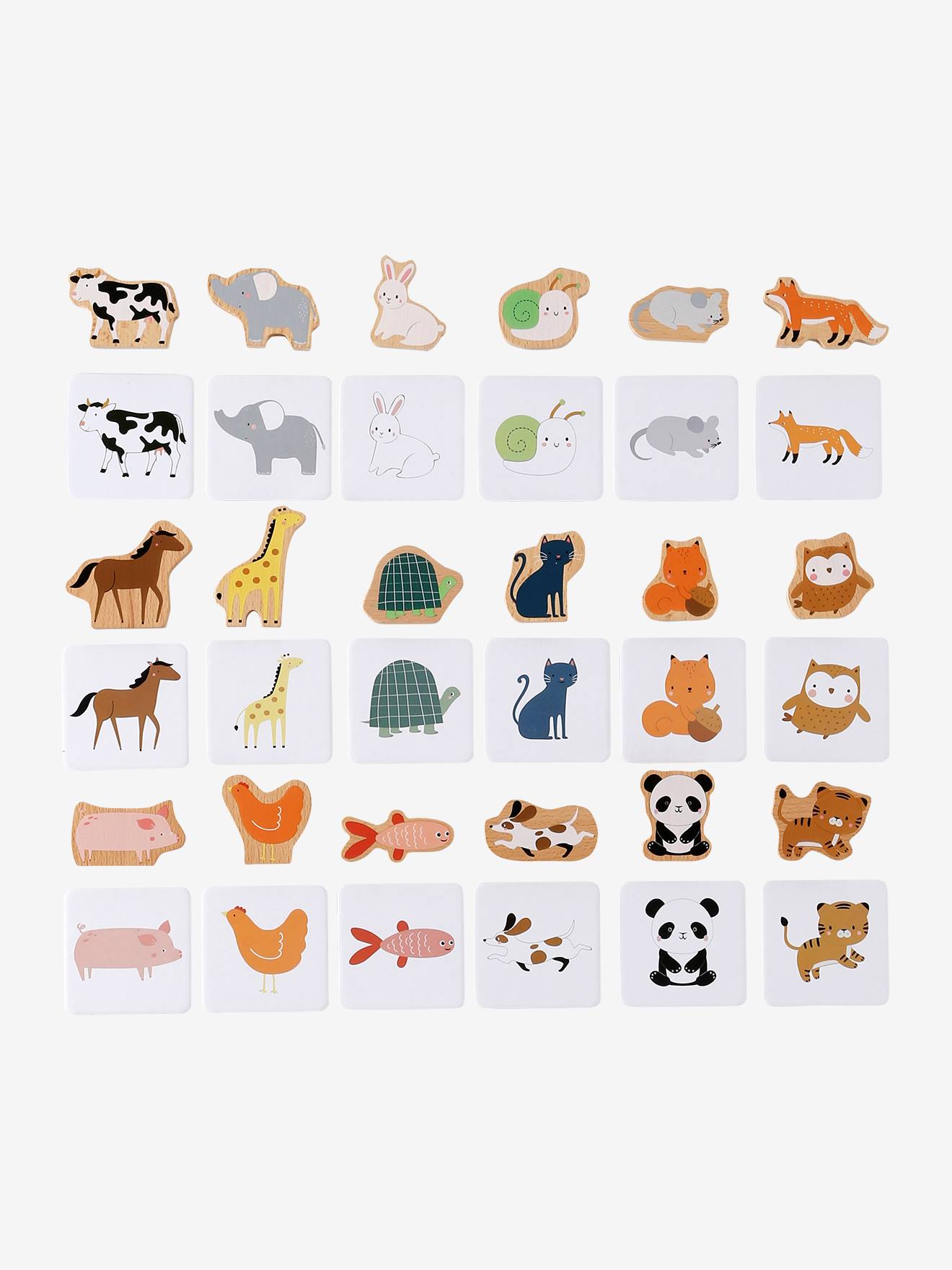 Jeux d'association des animaux en bois FSC® blanc (Vertbaudet) - Image 2