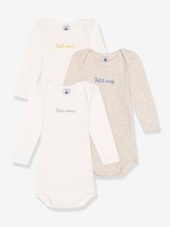 -Lot de 3 bodies manches longues PETIT BATEAU