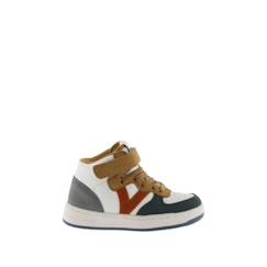 Chaussures-Chaussures fille 23-38-Baskets, tennis-Basket Montante à Lacets Victoria - Blanc/Multi