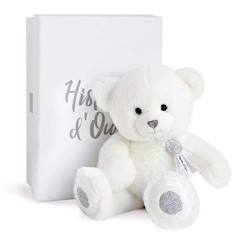 Jouet-Premier âge-Ours en peluche Doudou et Compagnie Charms 24 cm Blanc