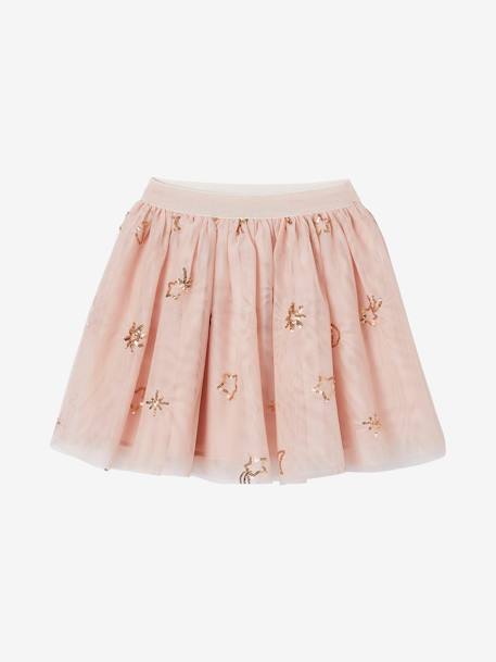 Fille-Jupe de fête fille en tulle étoiles en sequins 