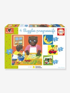 -Lot de 4 puzzles progressifs de 15 à 25 pièces Petit Ours Brun EDUCA