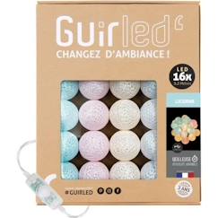 Linge de maison et décoration-Décoration-Guirlande-Guirlande lumineuse boules coton LED USB - Veilleuse bébé 2h - 3 intensités - 16 boules 1,6m - Licorne