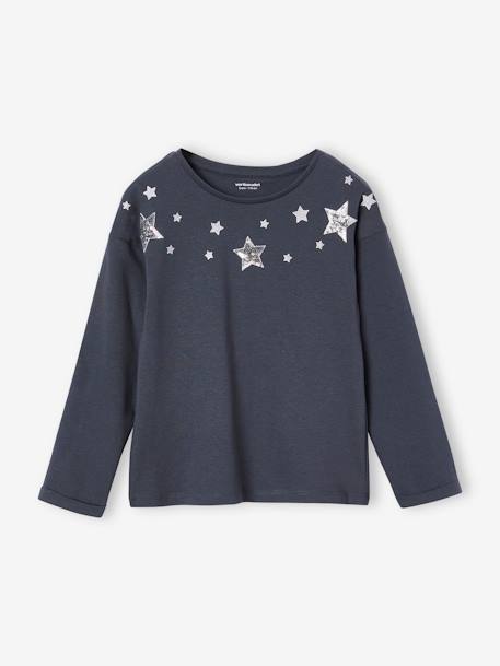 Fille-T-shirt de Noël étoiles brillantes fille