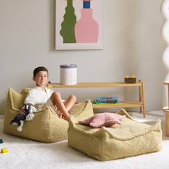 Chambre et rangement-Pouf enfant bouclette DOUX vert matcha