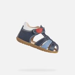 -Sandales premiers pas pour garçon GEOX B SANDAL MACCHIA - Bleu marine/blanc - Scratch