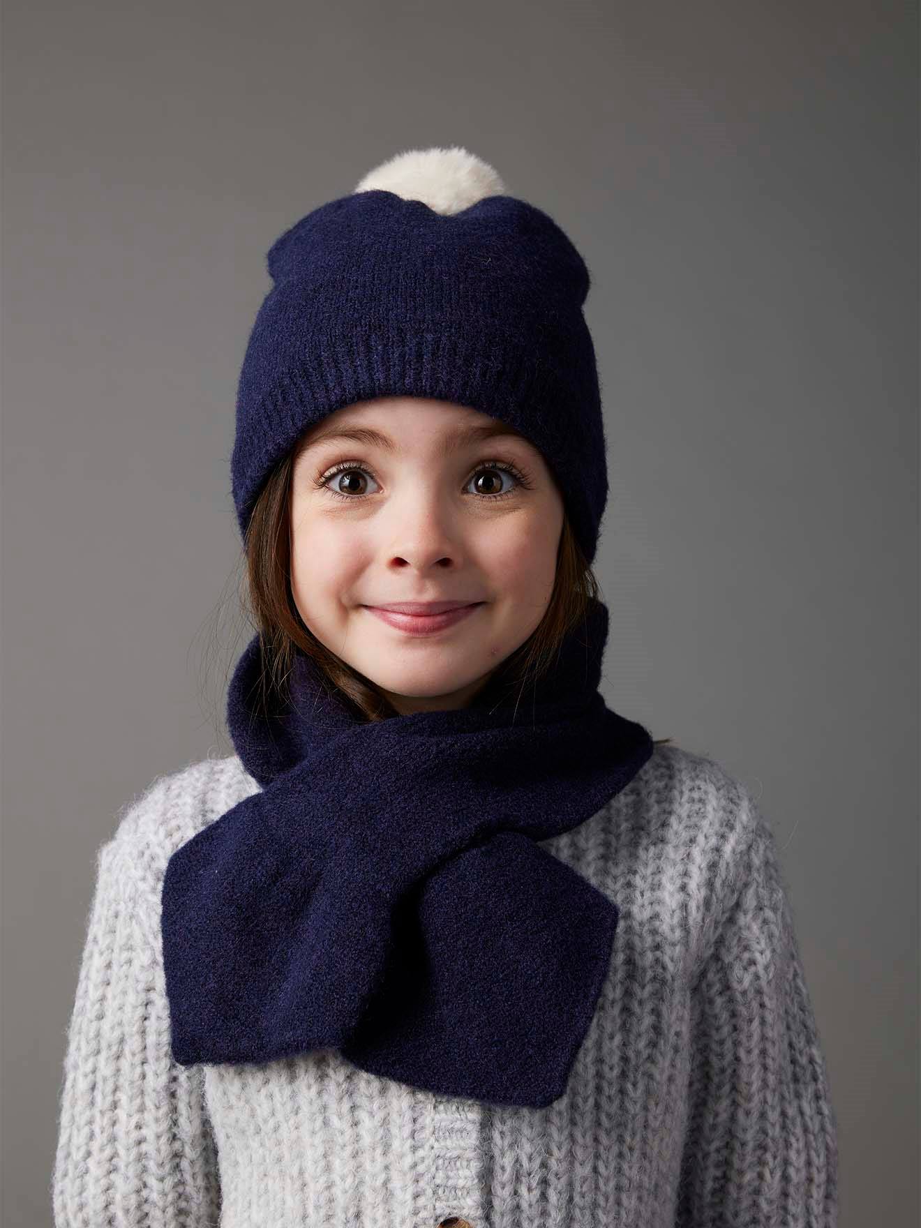 Bonnet Enfant FFF – Pompon Officiel Équipe De France, Acrylique, Supporter