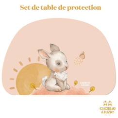 -Set de table - Lapin - Multicolore - Vinyle - 27x40 cm - Lavable au lave-vaisselle