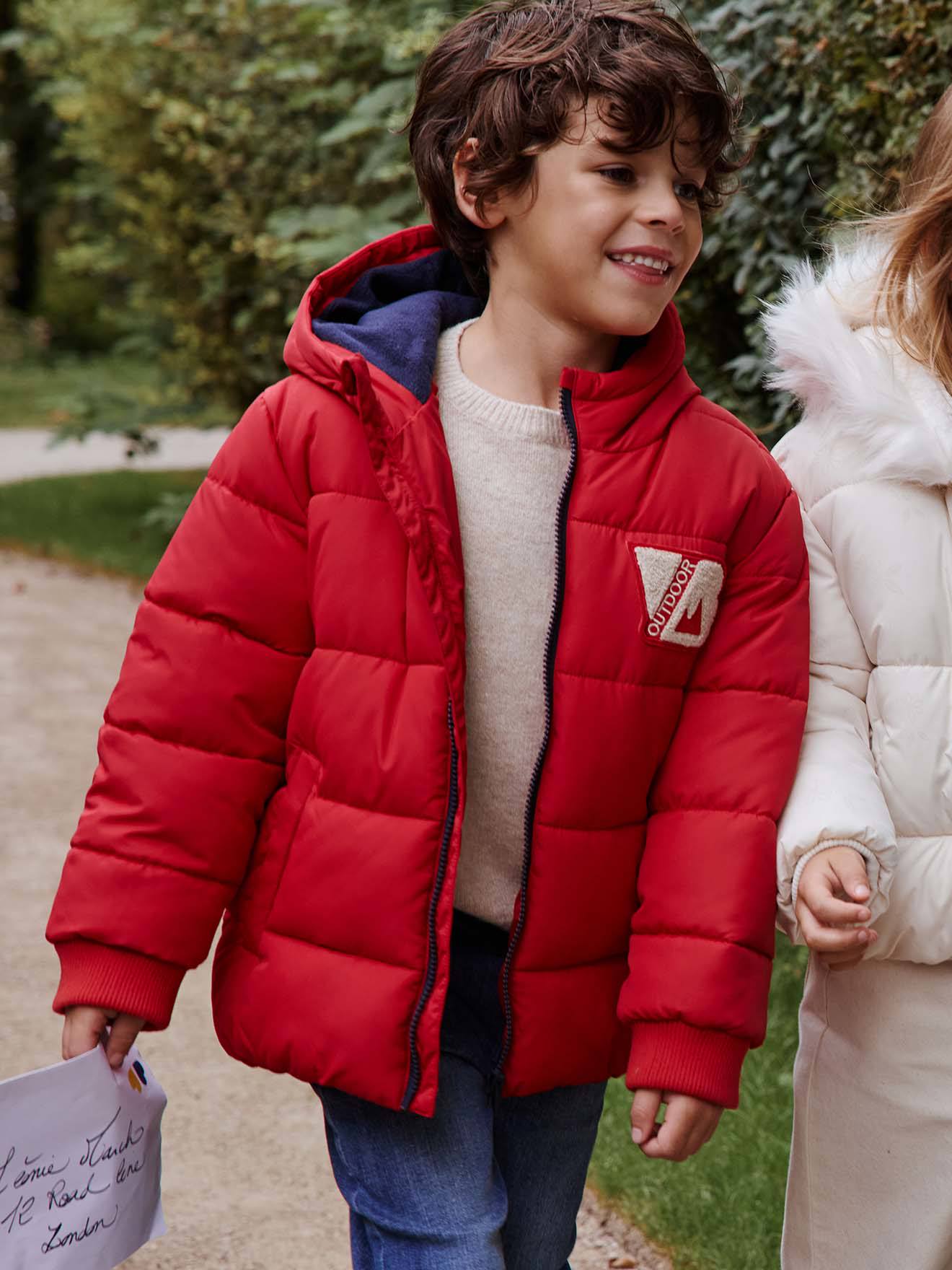 Veste Matelassée Gap Rouge Garçon 3 Ans - Avec Jupe Pare-neige