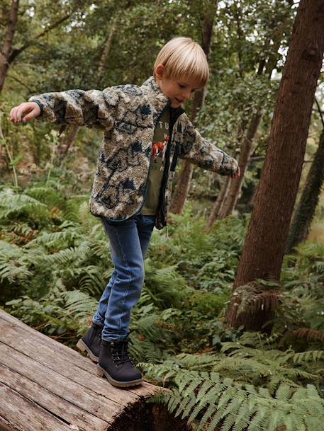 Jean garçon droit facile à enfiler denim effet molleton blue stone+BRUT FONCE+denim black+denim bleached+denim gris+double stone 30 - vertbaudet enfant 