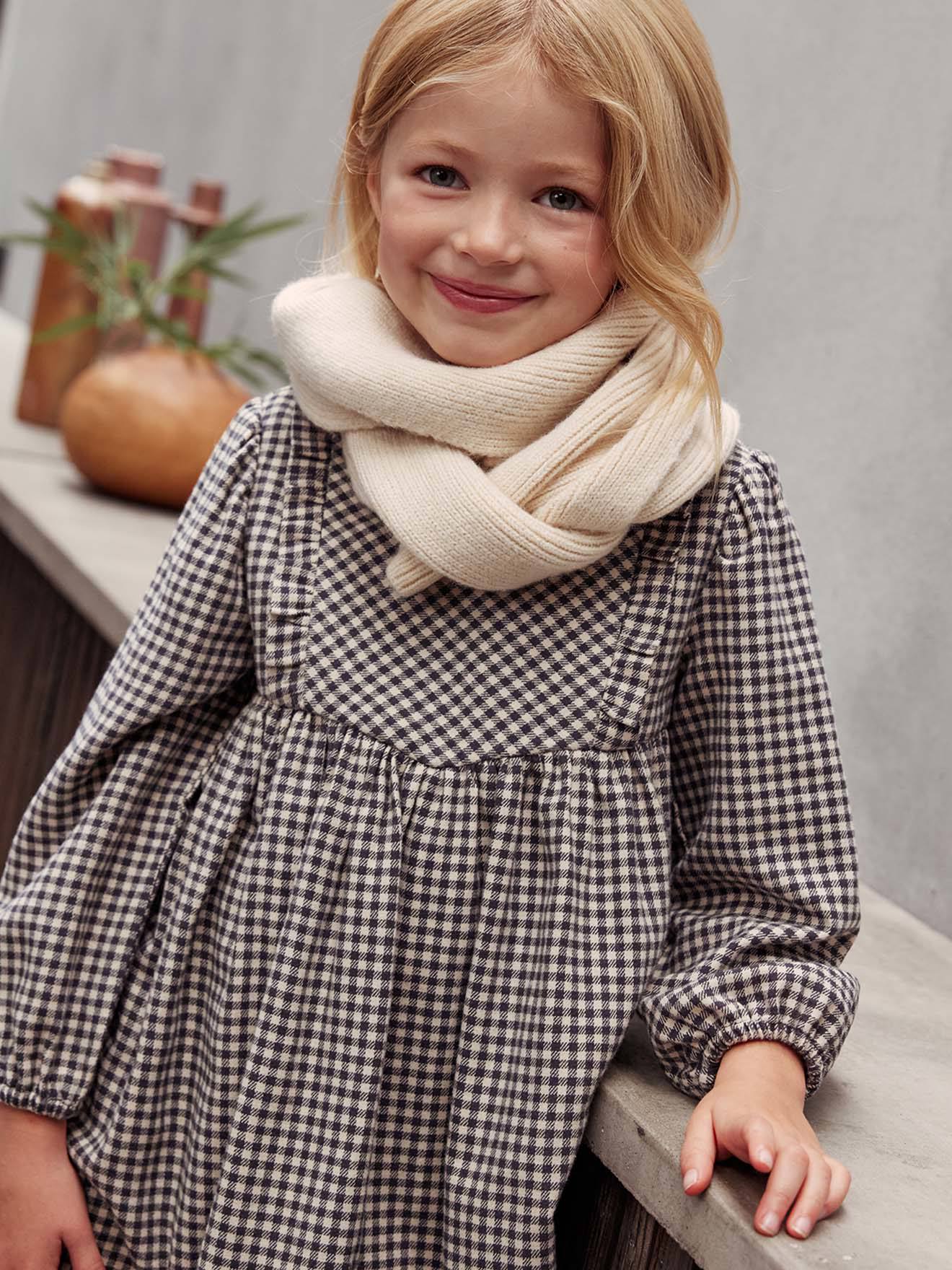 Ensemble Bonnet + écharpe Fille Vertbaudet - Maille Mousseuse, Avec Pompon, Coloris Assortis, Pour L'hiver