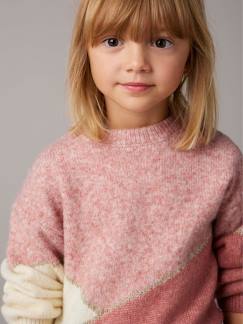 Pull fille colorblock   - vertbaudet enfant