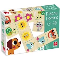 Jouet-Jeu éducatif - GOULA - Macro Domino - Animaux et objets du quotidien avec grandes pièces en bois